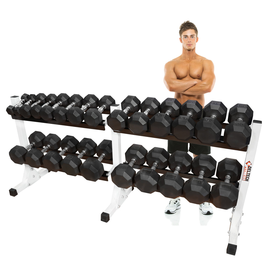 Deltech Fitness 6' Two Tier Dumbbell Rack (DF512)