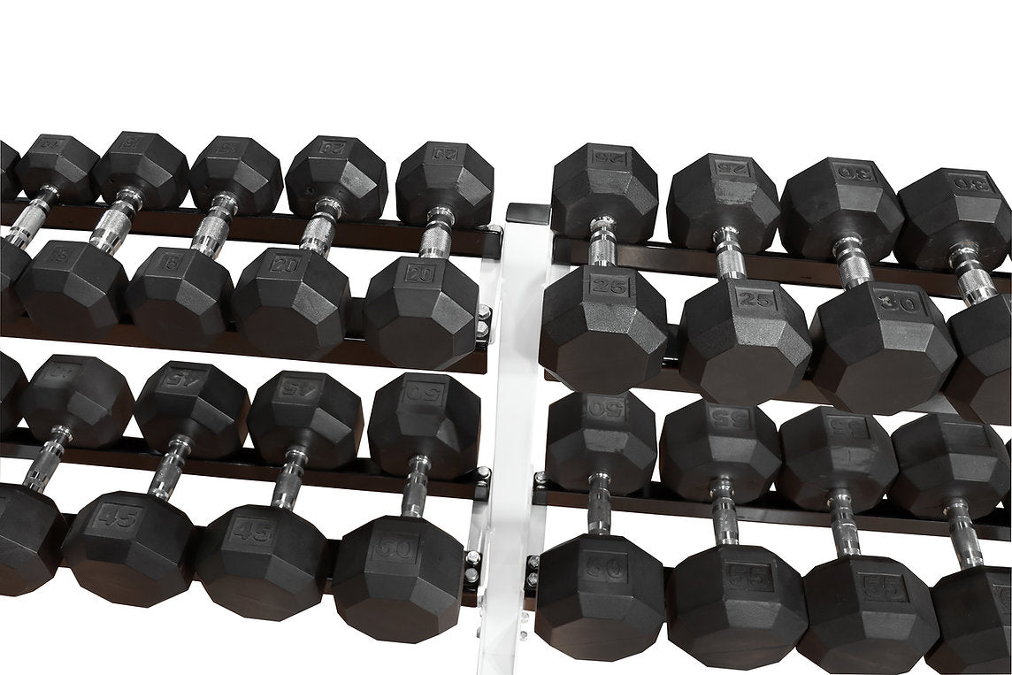 Dumbbell Rack with Rubber Dumbbells