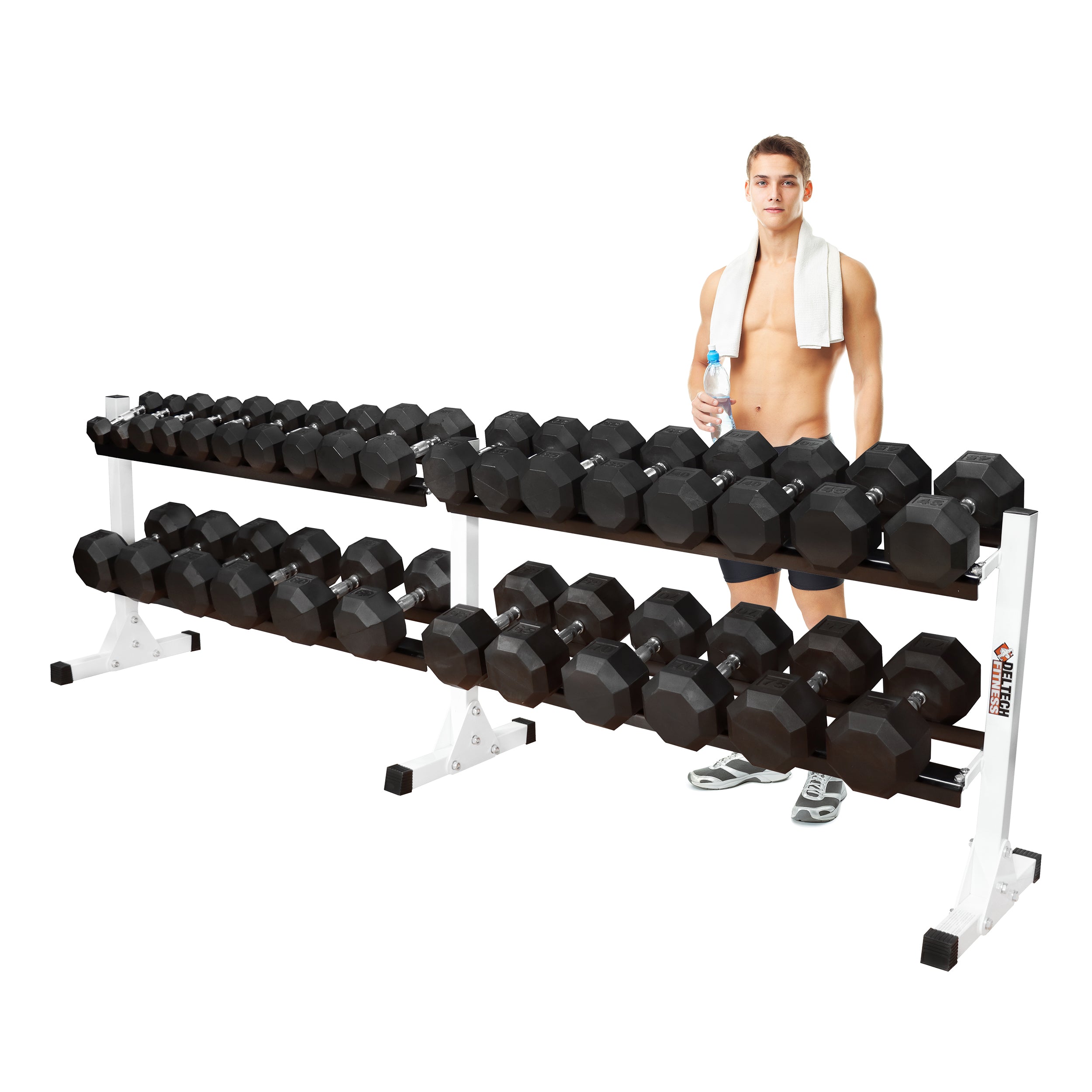 Deltech Fitness 8 Foot Two Tier Dumbbell Rack (DF514)