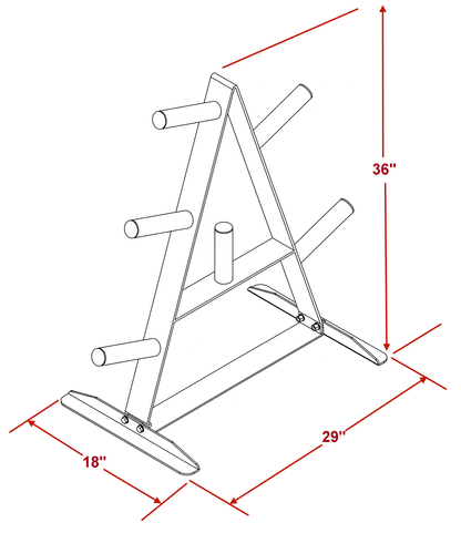 Deltech Fitness Heavy-duty Olympic Weight Tree (DF7500)