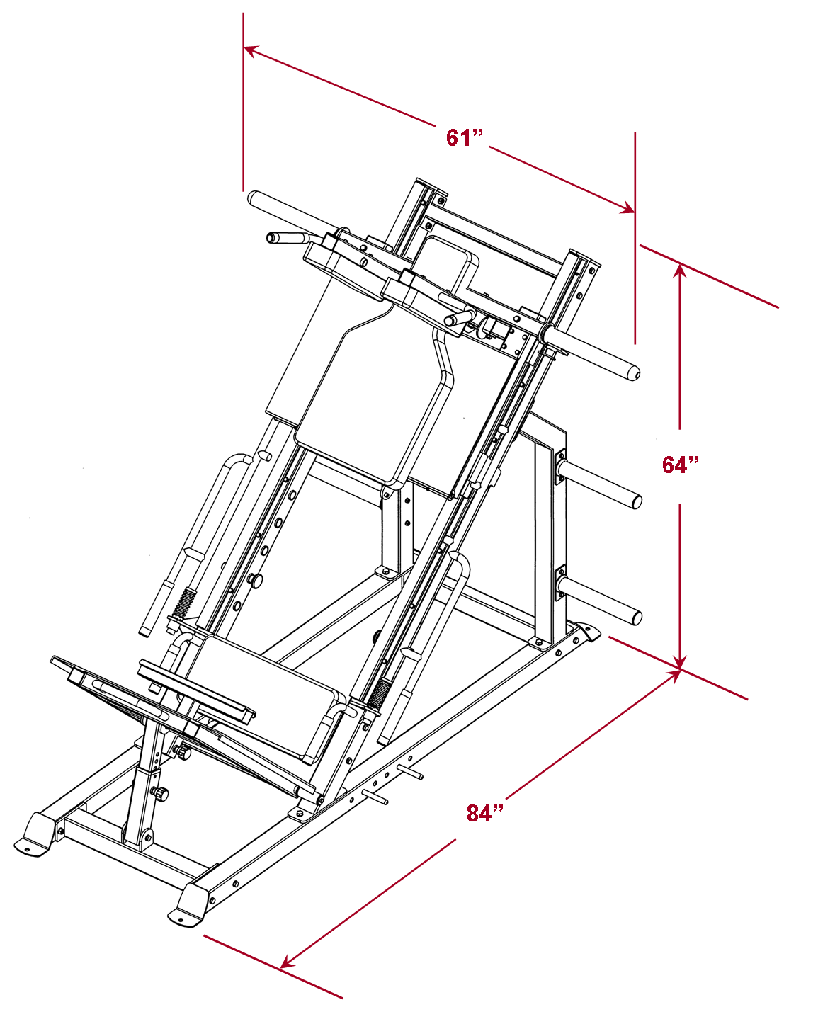 leg press machine drawing
