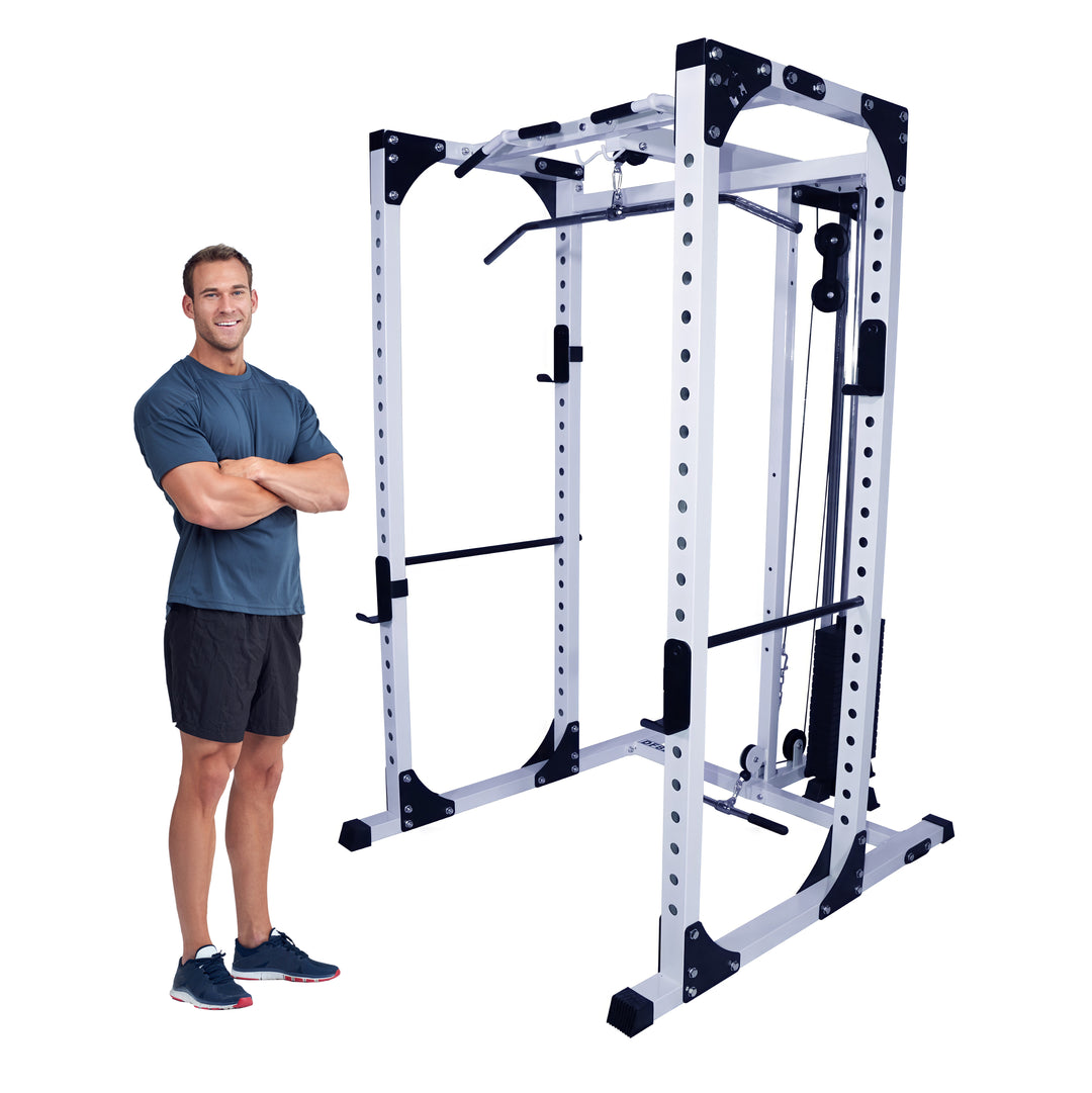 Squat Rack w/ Stack Loaded Lat (DF825LS) – Deltech Fitness