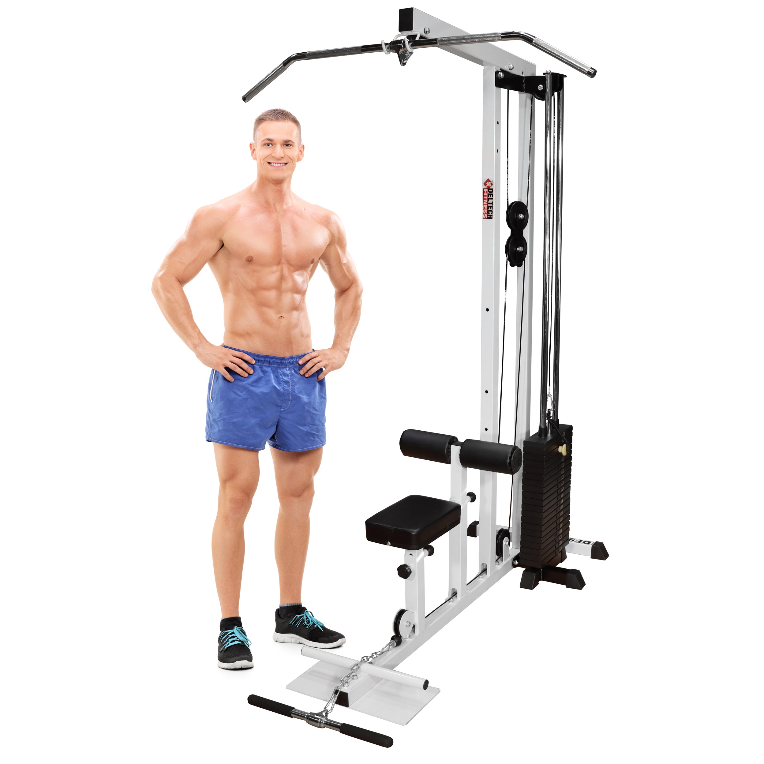Deltech Fitness Stack Loaded Lat Machine (DF908)