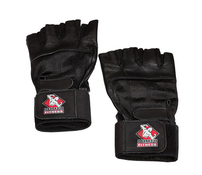 Deltech Fitness Heavy-Duty Leather Full Wrap Weightlifting gloves (LT-1017)