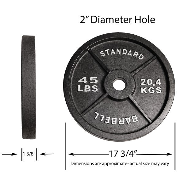 Deltech Fitness 45 lb Pair of Olympic Weight Plates OP 045