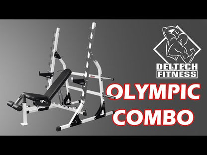 Deltech Fitness Olympic Bench Squat Rack combo (DF1800)