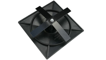 4" Square Light Pole Top Cap- Black Plastic (85-00006)