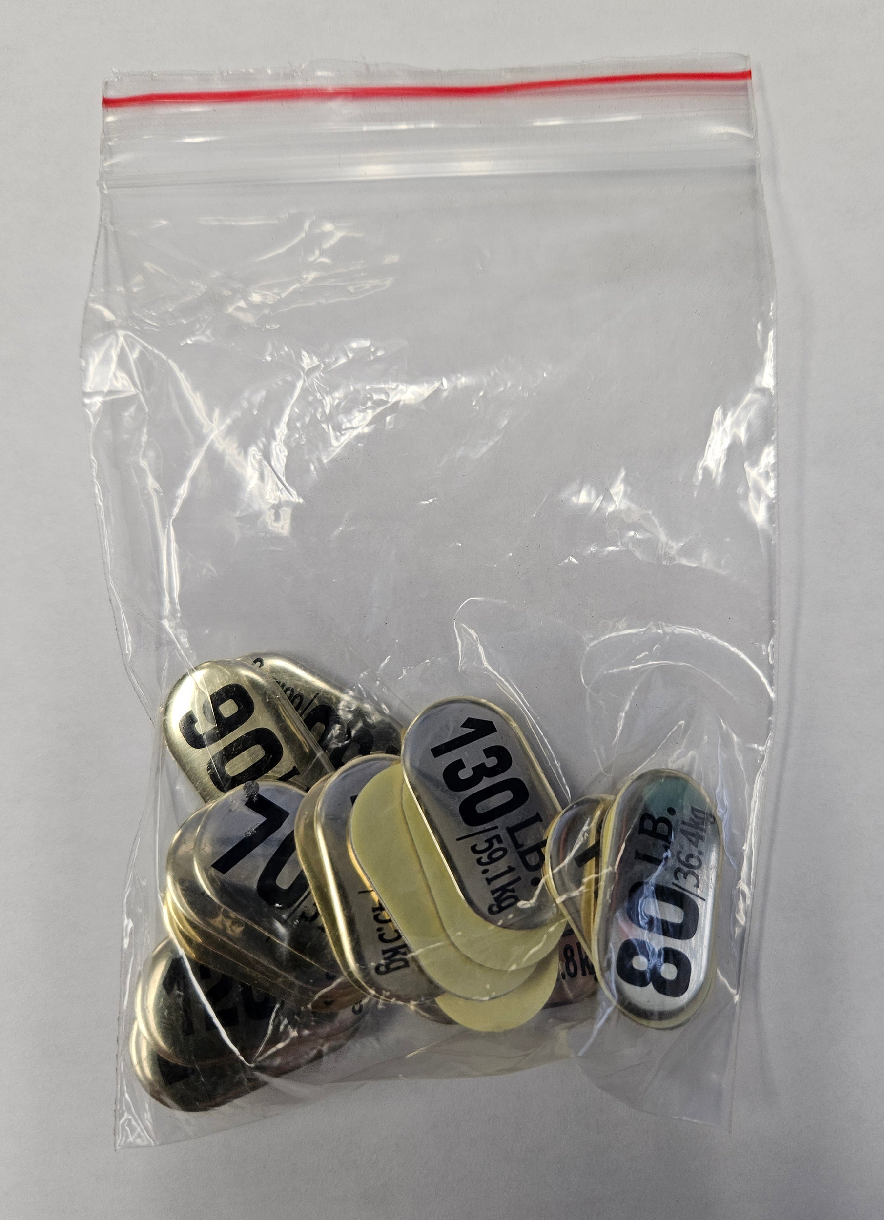 200 lb Weight Sticker Set – Deltech Fitness