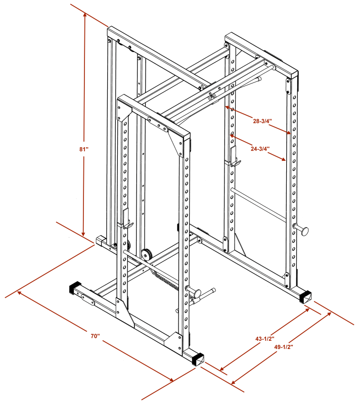 Squat Rack with Lat Attachment (DF825L) – Deltech Fitness